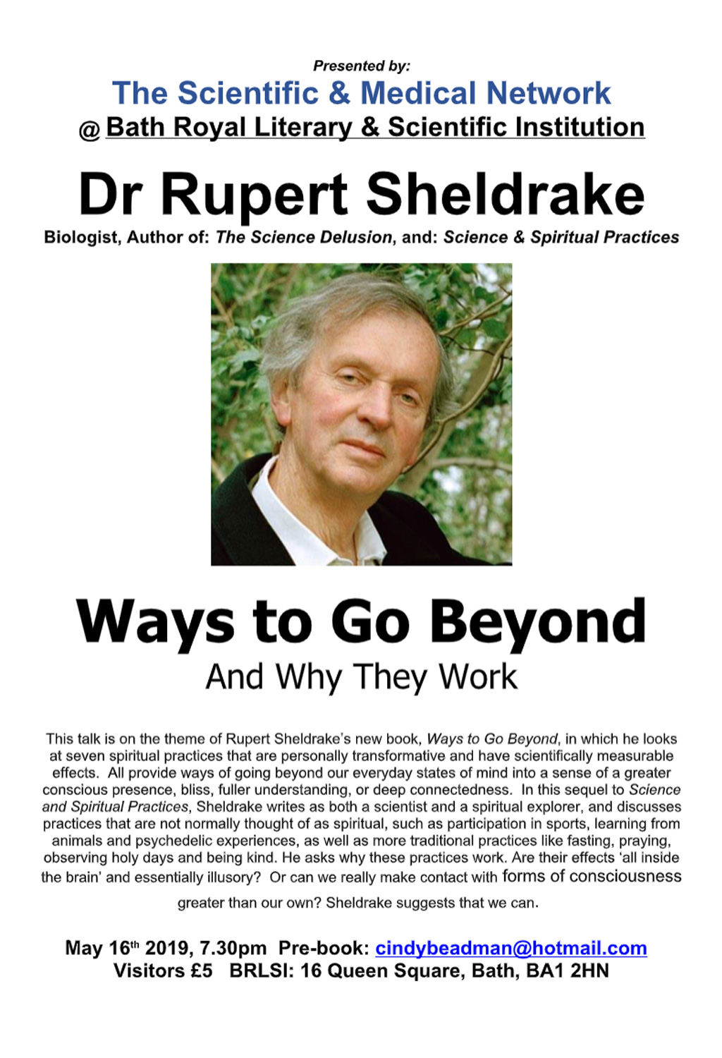 Rupert Sheldrake- BRLSI Poster